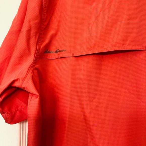 Eddie Bower size XL solid orange tech woven short sleeve lightweight ven… - Picture 3 of 4